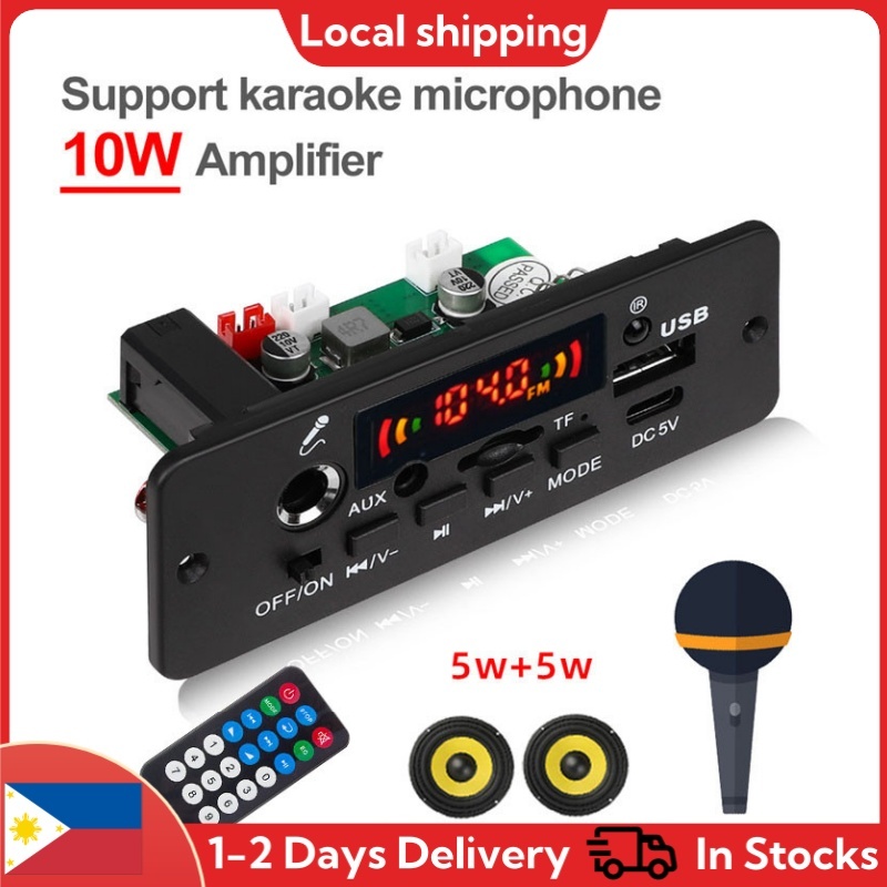 [Local Stock] 10W Amplifier Bluetooth DIY MP3 Decoder Board 5W DC 5V ...