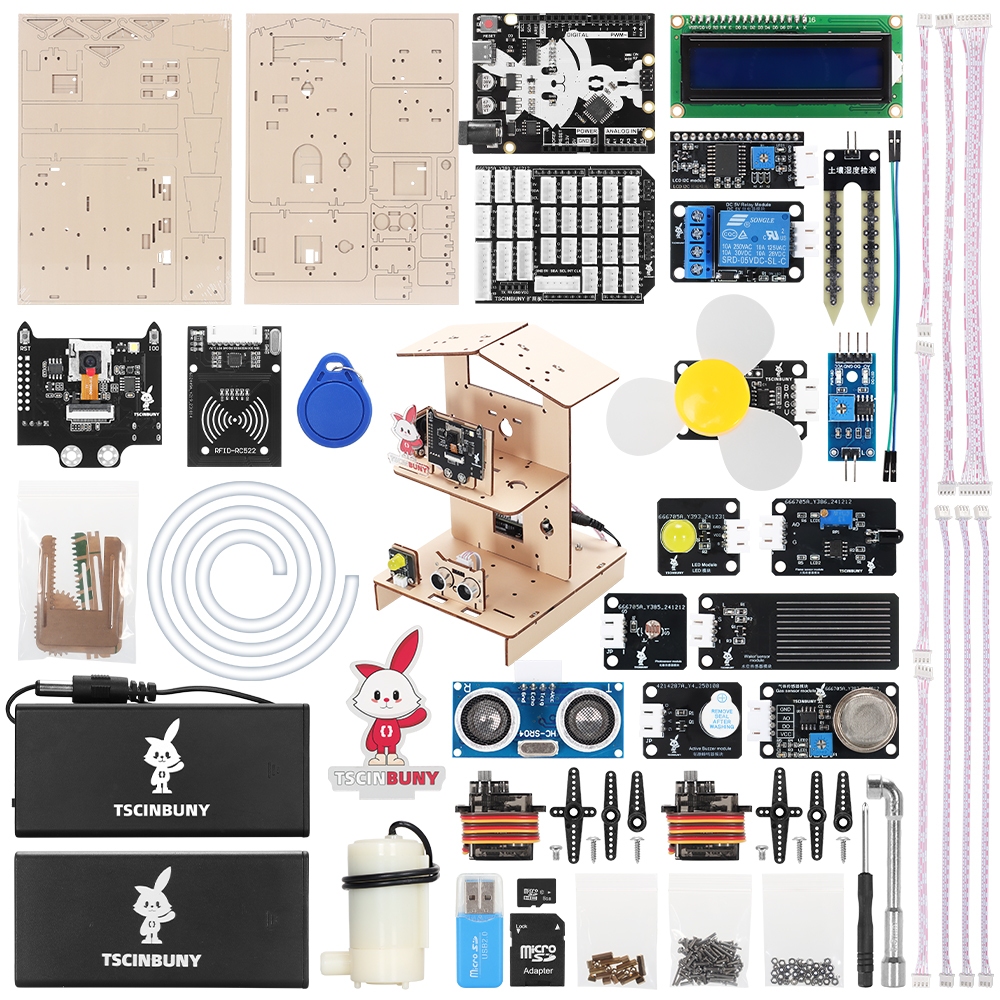 Tscinbuny 6 in 1 Smart Home Learning Kit for Arduino UNO R3 Projects ...