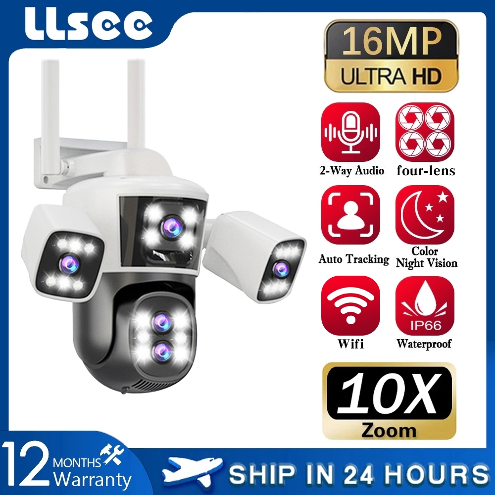 LLSEE 16MP 8K lens 10x optical zoom waterproof CCTV outdoor WIFI