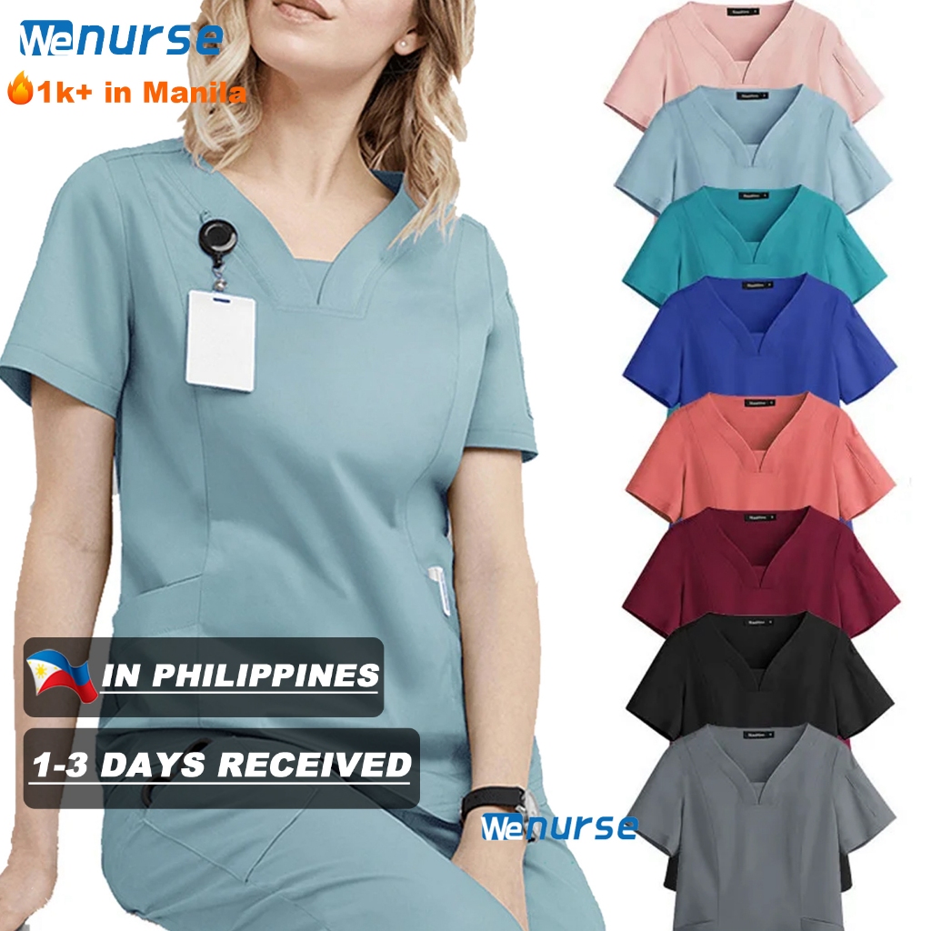【🇵🇭MANILA READY STOCK】Medical Scrub Baju Scrub Multicolor Short-Sleeved ...