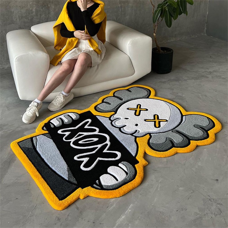 kaws originalfake G1950 ラグマット KAWS Skull G1950 XOX Studio Handmade Thickened Carpet Living Room