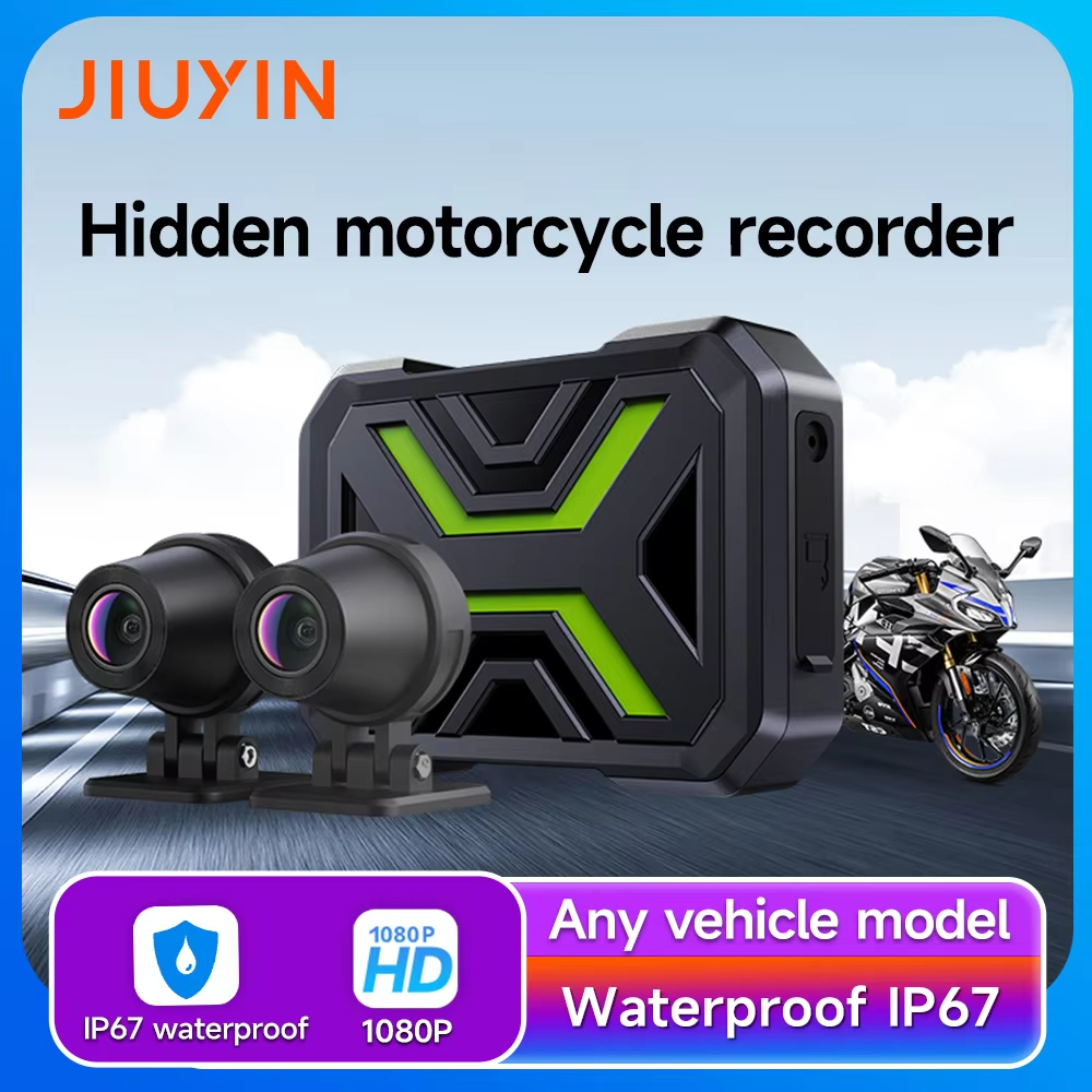 JIUYIN 1080P Motorcycle Dashcam WIFI Dual Camera HD Waterproof Front ...