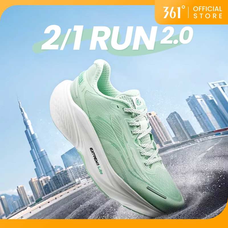 361 Degrees 1/2 Run 2.0 Men Running Shoes Mesh Breathable Lightweight ...