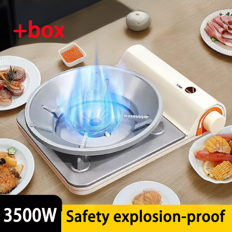 (+Box) 2N1 ultrathin Mini Camping Portable Butane Gas Stove with Case ...