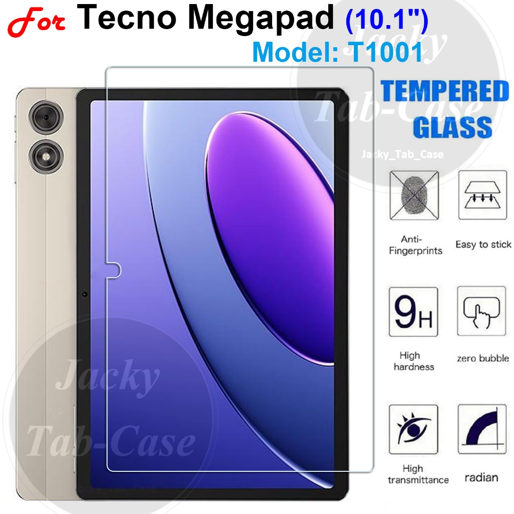 For Tecno MegaPad (T1001) inch Tablet Anti-Scratch 9H Tempered  Glass HD Film Screen Protector