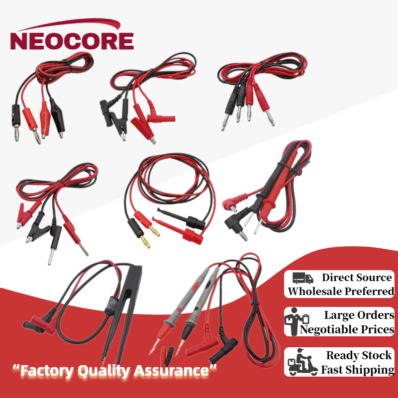 1Pcs Universal Multimeter Test Leads 4mm Banana Plug to Alligator Clips ...