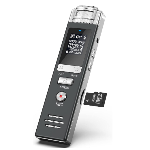 Digital voice recorder, Hotiyan digital voice recorder with playback ...