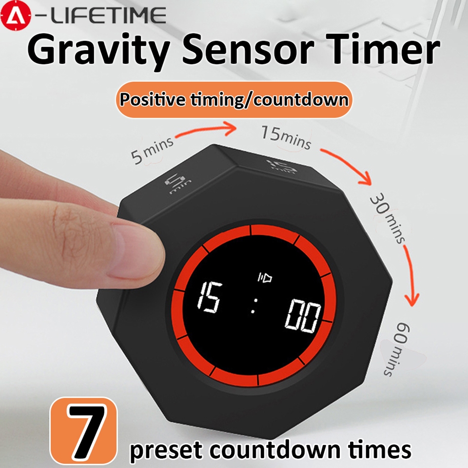 Multi-Hexagon Cube Timer 90-Minute Gravity Sensor Digital Timer with ...