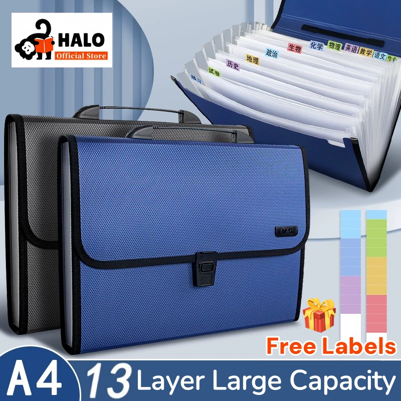Portable Accordion Expanding File Folder A4 Document Organizer ...
