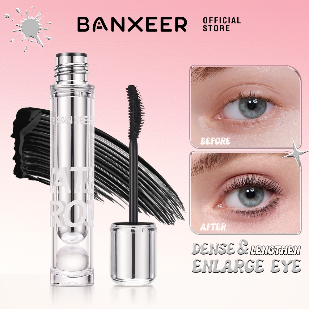 BANXEER Mascara Waterproof Long Lasting 24H Smudge-proof Lengthening ...