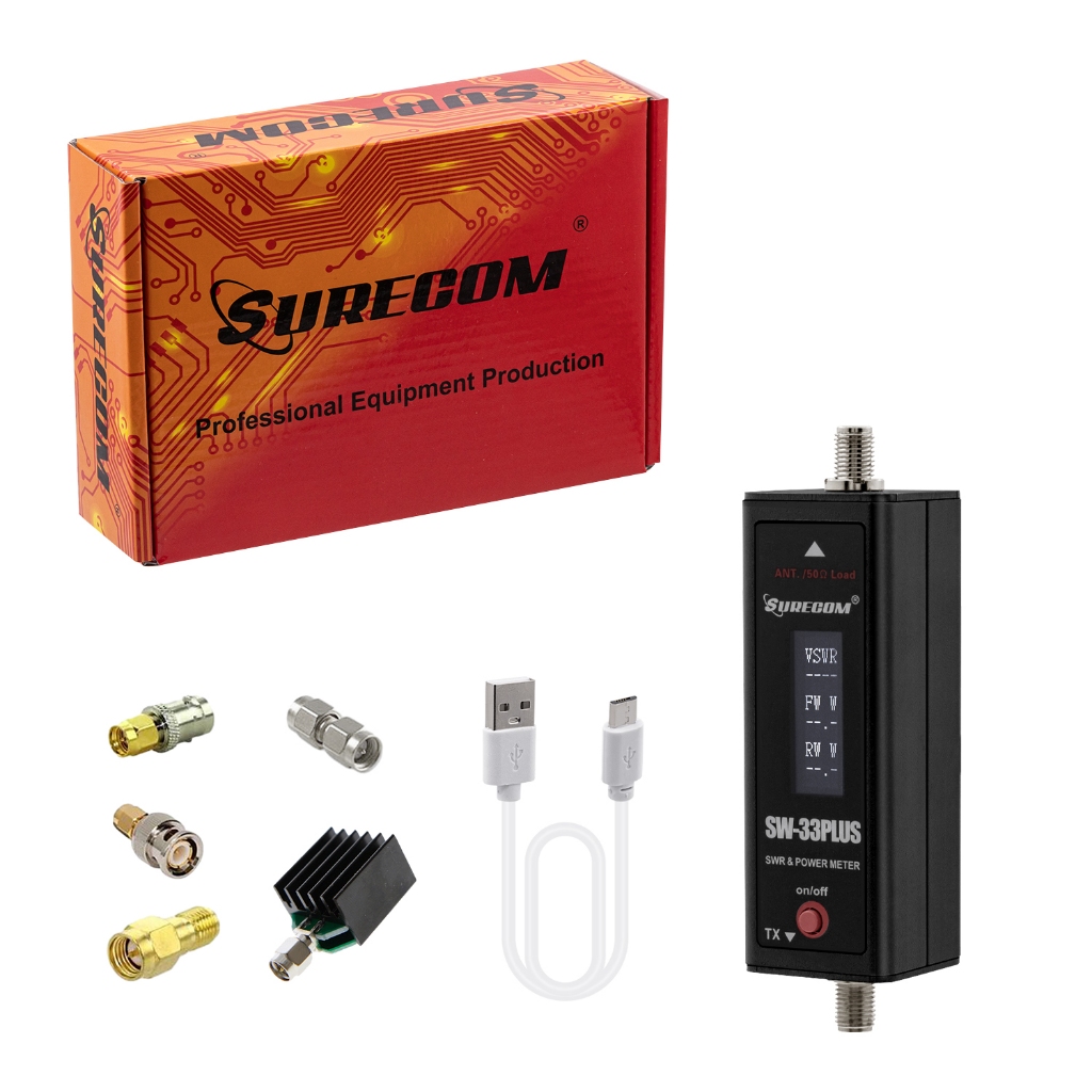 SURECOM SW-33 Plus VHF/UHF 125-525 MHz Mini RF Power & SWR Meter ...