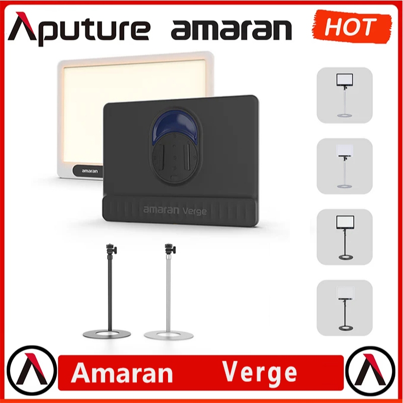 amaran Verge Max 22 Bi-Color Rundlicht für Schreibtisch oder Studio, Edge-Lit LED-Panel, 2700K