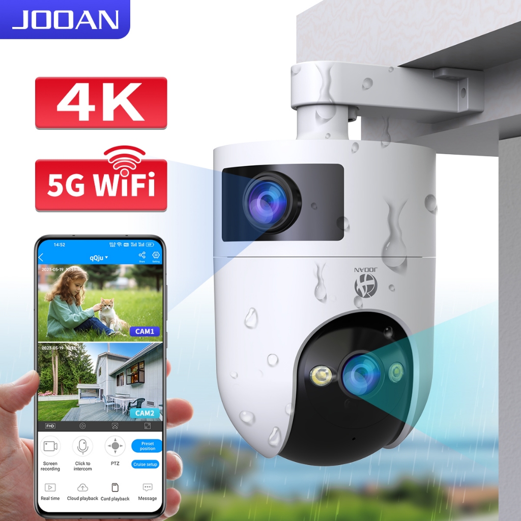 JOOAN 5G WIFI CCTV Intelligent monitor 360°View IP65 Waterproof Night ...