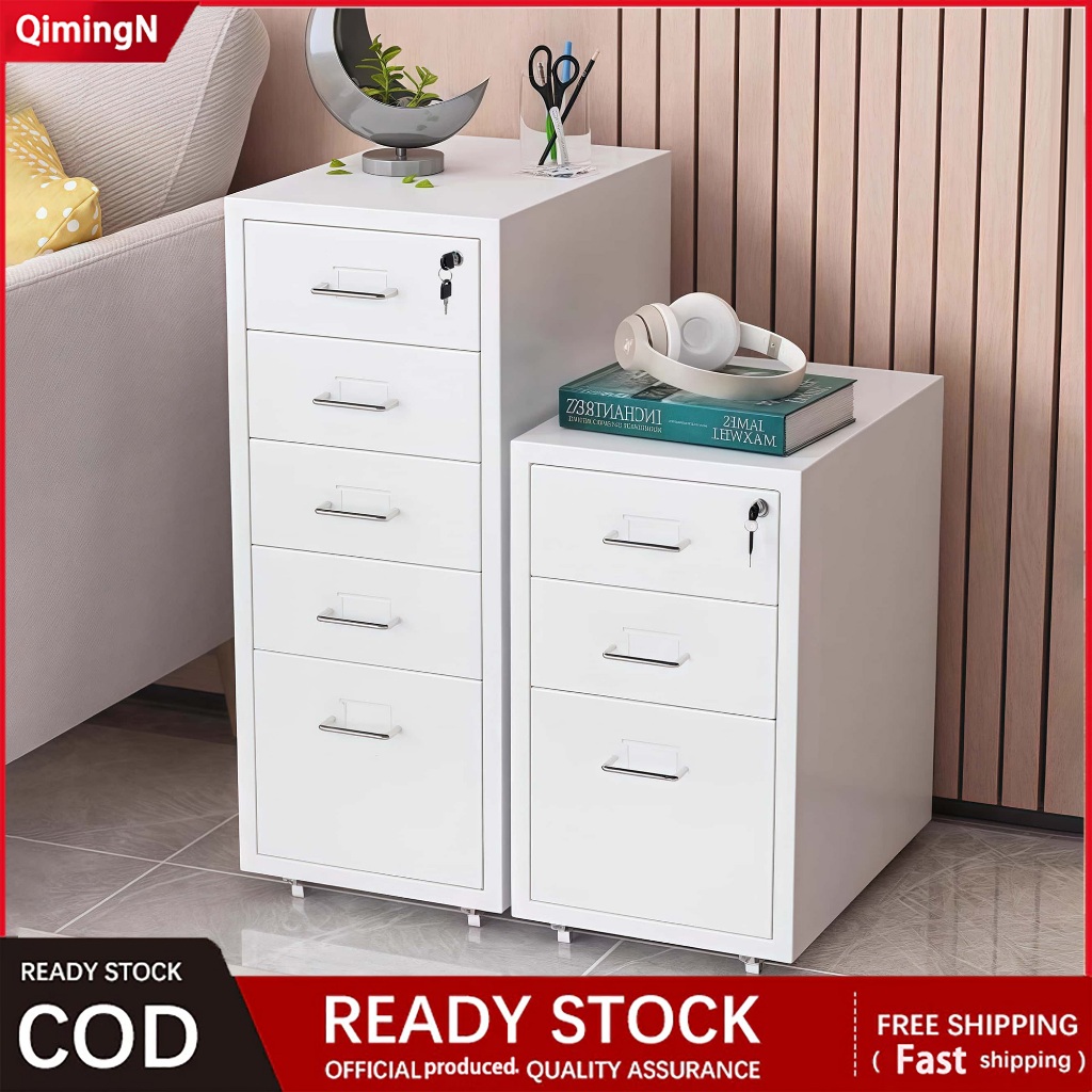 3/5/6 Layer Metal Drawer Steel Cabinet With Lock Minimalist Home Office ...