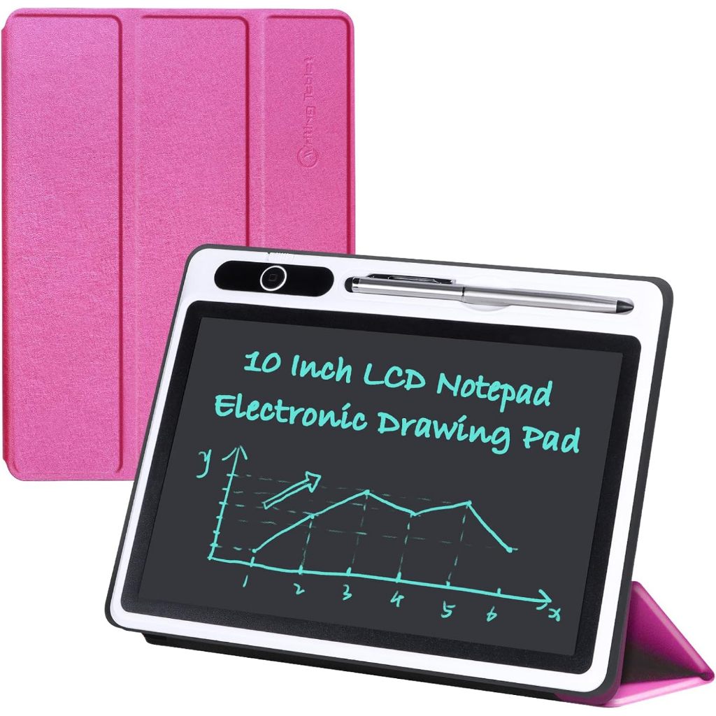 10 inch LCD Writing Tablet Electronic Writing Notebook with PU Protective  Cover Erasable Drawing Pad Gift for Kids Adults at Home School Office