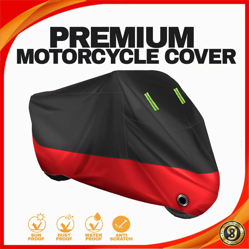 Waterproof Motorcycle Cover 3 Layers Heavy Duty Rain Dust Motor Cover ...