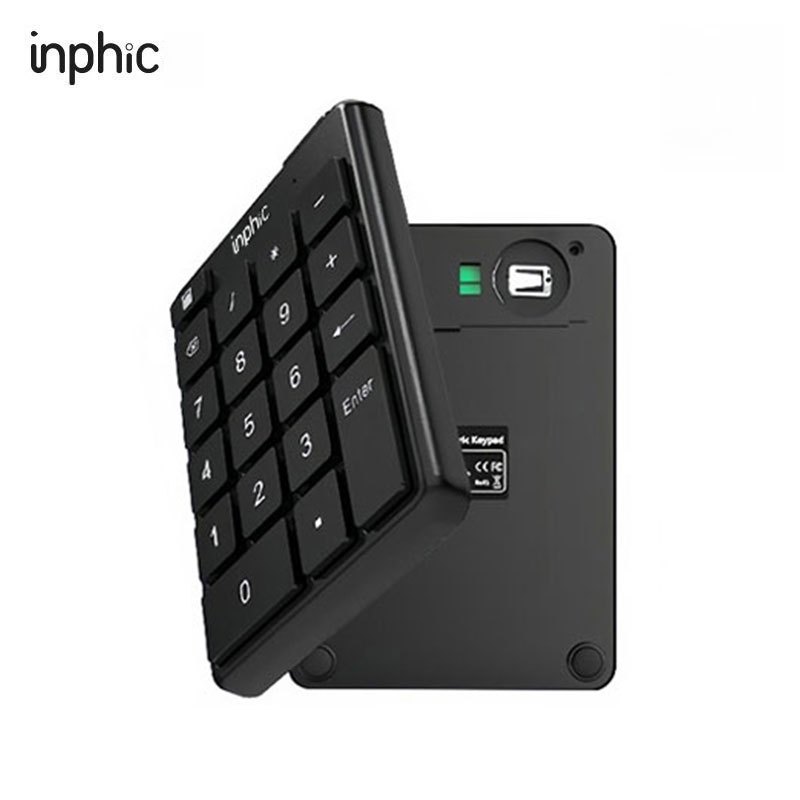 INPHIC 5.1 Bluetooth Numeric Keypad With Battery 19 Keys With Power ...