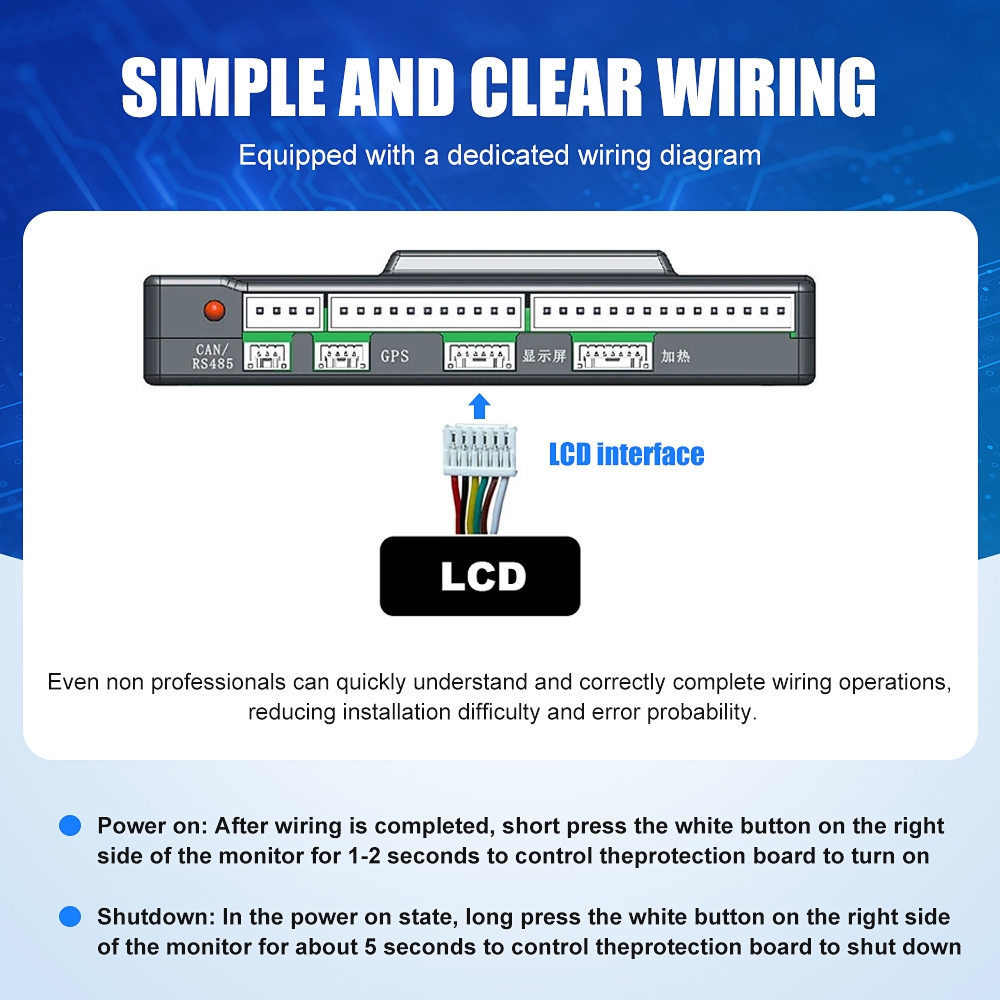 【JK BMS】 3.2 Inch LCD Display Smart Bms Volt Display Battery Level ...