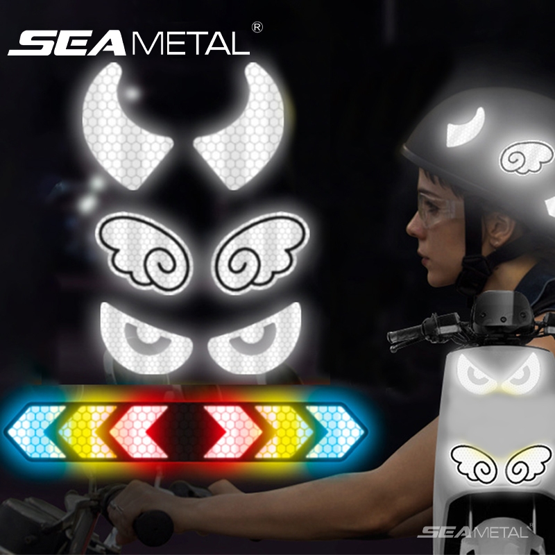 SEAMETAL Helmet Reflective Sticker Night Safety Warning Tape Waterproof ...