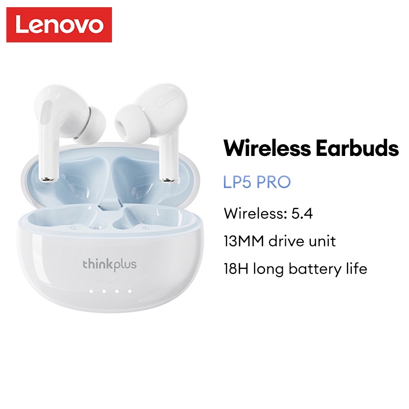Lenovo LP5 Pro Bluetooth Earphone HIFI Stereo Sound Up to 18 Hours of  Battery Life Wireless Earbuds Bluetooth