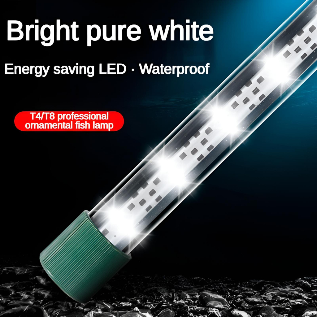 Aquarium Light Pure White Energy Saving LED Waterproof Fish Tank Lamp ...