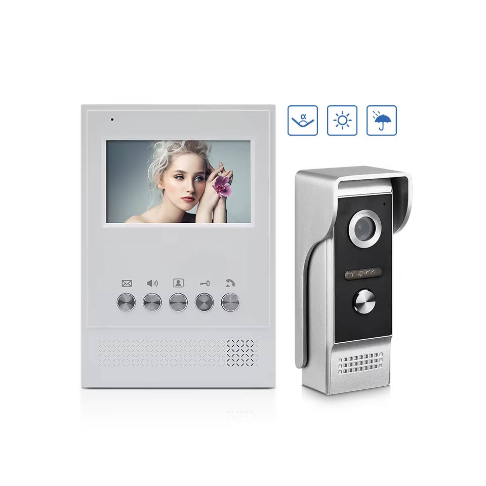 ANJIELO visual doorbell intercom system 4.3 inch screen Household ...