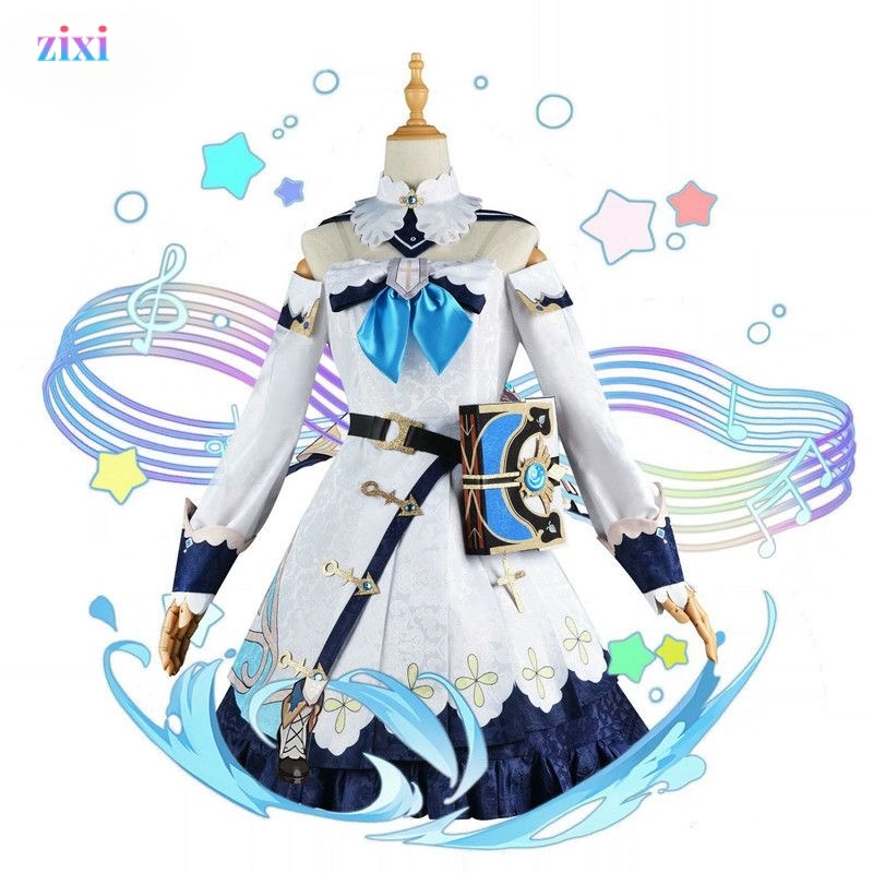 Original God Cos Costume Initial Five-Star Dark Pattern Barbara Cos ...