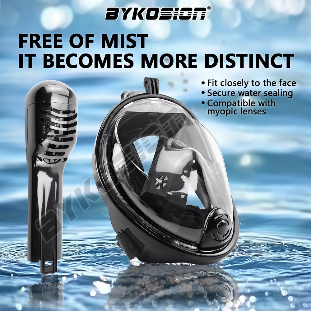 BYKOSION Easy Breathing Diving Mask Full Face Snorkeling Set Swimming ...