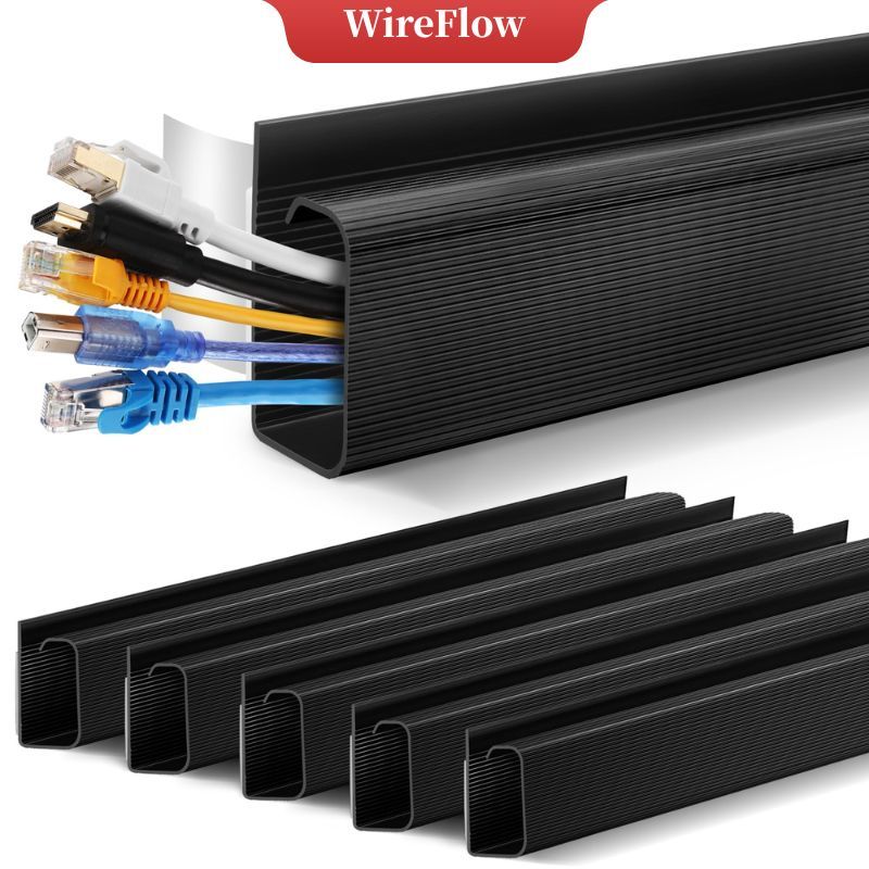 【PVC Series】Home Cable Management Under Desk,Easy Install Self-Adhesive ...