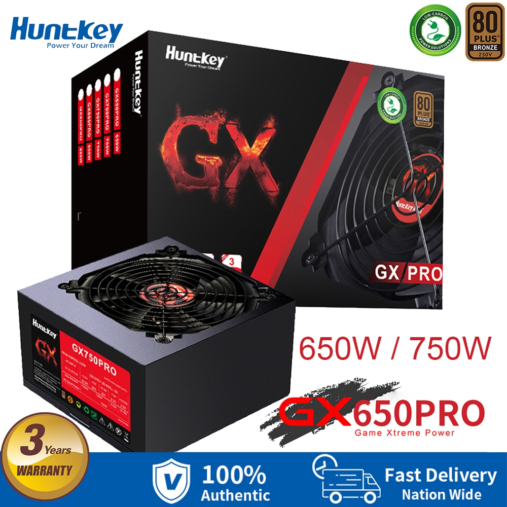 HUNTKEY Computer ATX Power Supply Unit 650W 750W Clearesult Certified ...