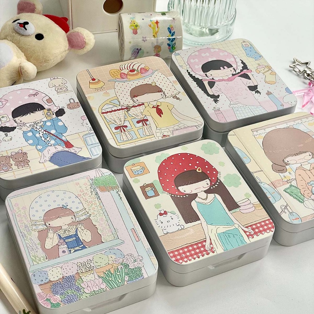 WaKaWaKa Tin Box Storage Box Home Cute Desktop Storage Goods | Shopee ...