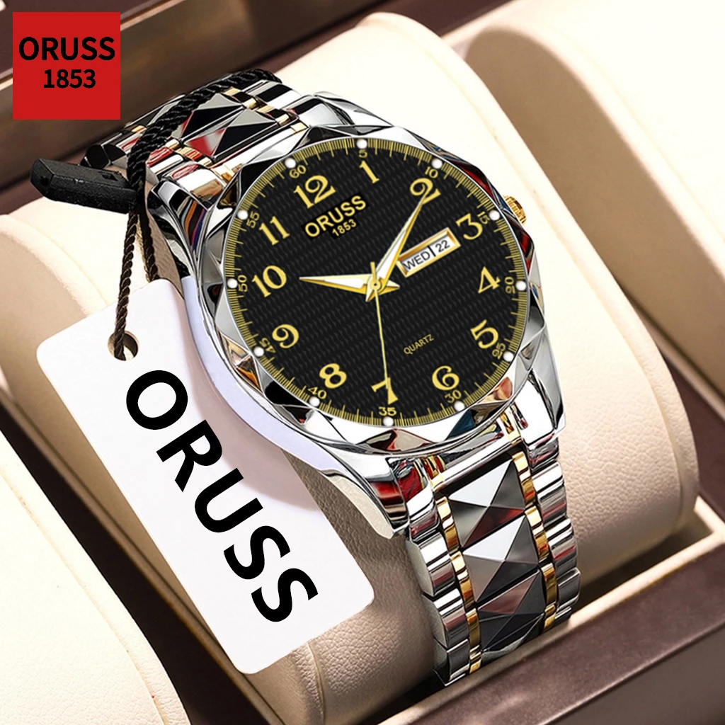 [Gift][With Box]ORUSS Original Men Luxury Stainless Steel Luminous ...