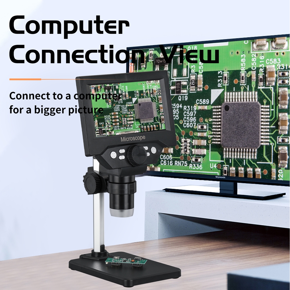 5.5-inch LCD Display Electron Microscope 10 Megapixel Industrial ...
