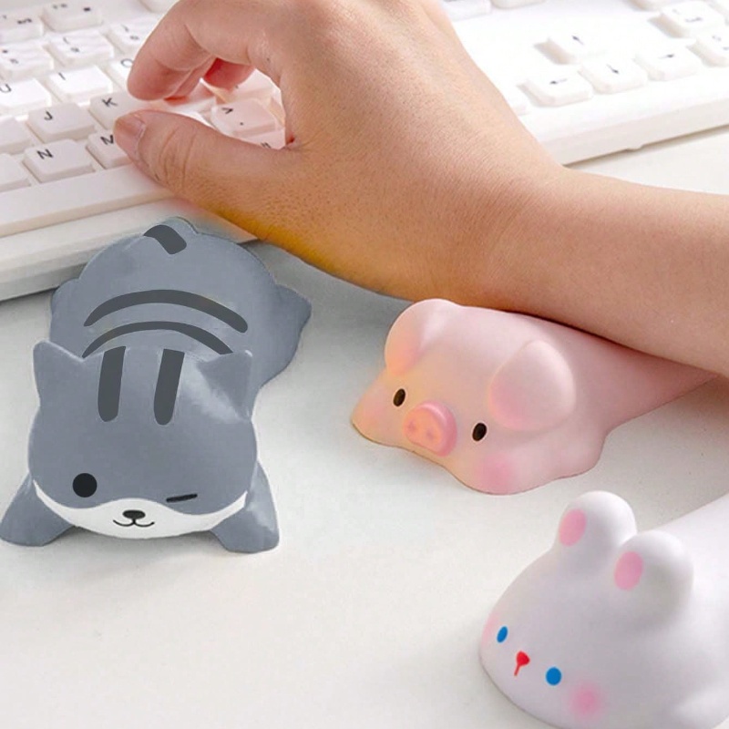 Cute Animal-Shaped Wrist Rest - Cat/Dog/Pig/Rabbit Design Slow-Rebound ...