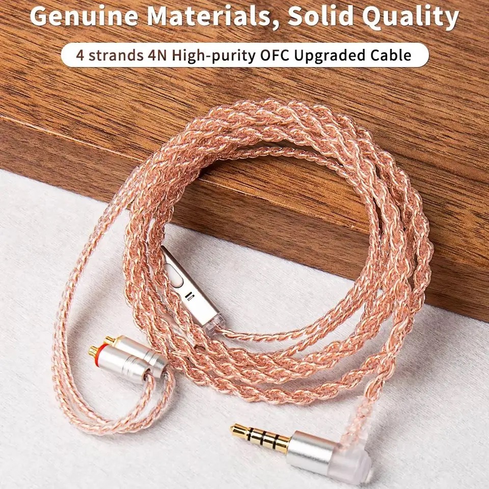 KBEAR ST12 Plus 1.2M Black Earphone Cable, 4N High-Purity OFC Silver-Plated Upgrade Earphones Wire For ZS10 PRO, ZSN PRO, Headphone, In-Ear Monitor - View #5