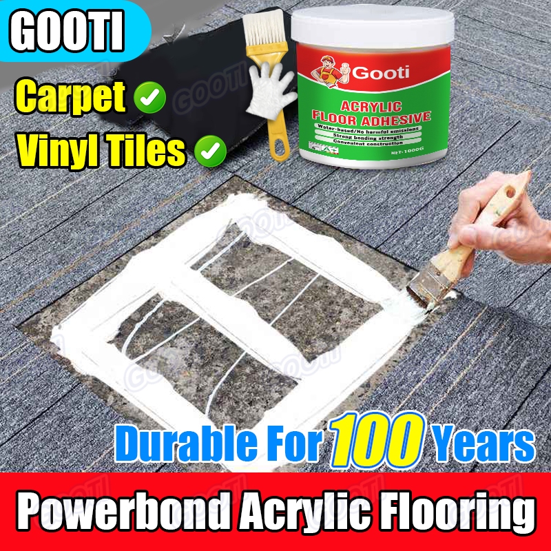Gallery Detail: Powerbond Acrylic Flooring Adhesive For Vinyl Tiles 1000G With Roller