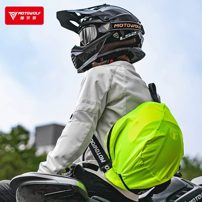 Motorcycle Large-Capacity Cycling Helmet Messenger Bag Waterproof Full  Helmet Half Helmet One-Shoulder Multifunctional Motorcycle Rider Equip