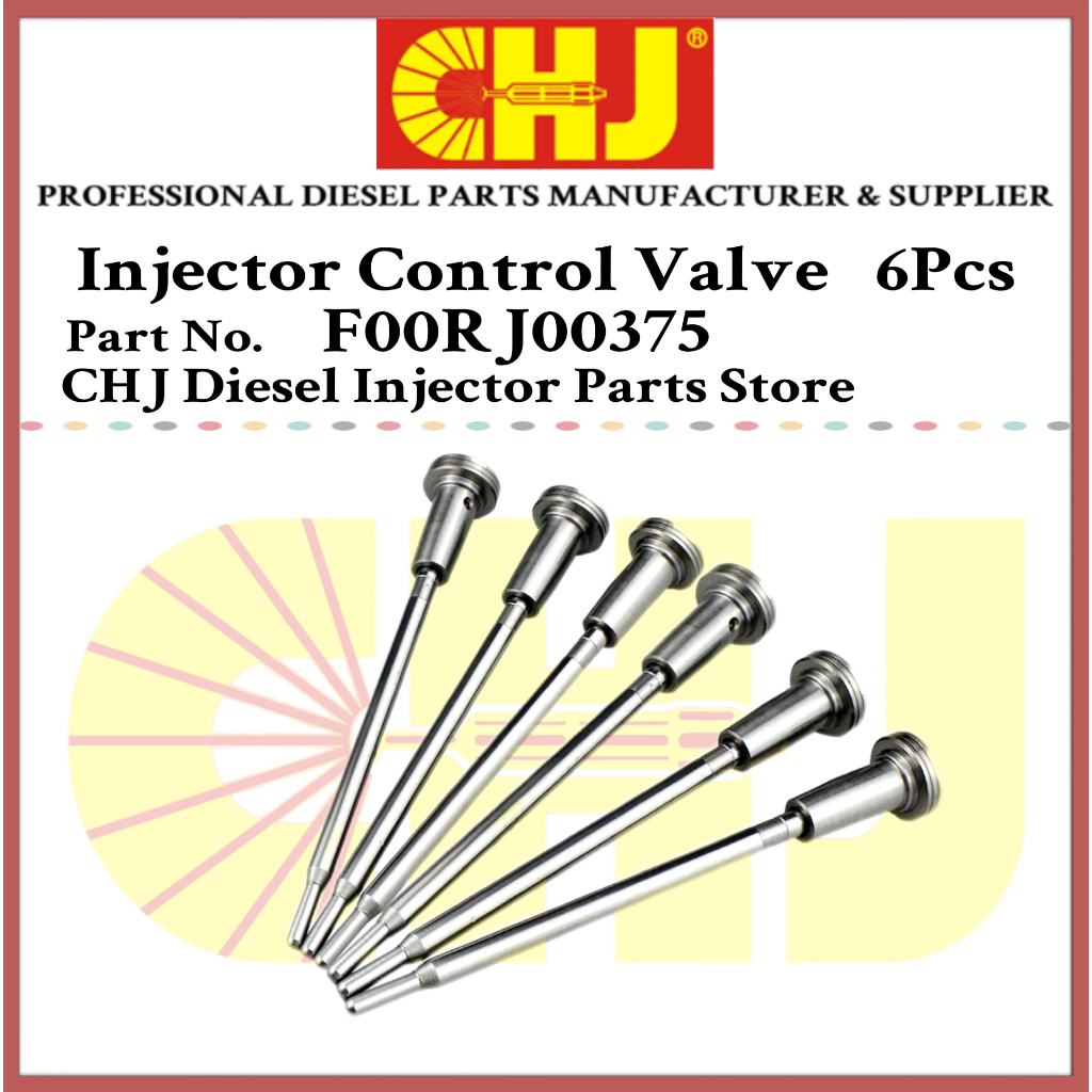 6Pcs Common Rail Fuel Injector Control Valve F00RJ00375 FOORJ00375 for ...