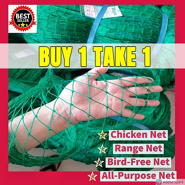 1 ROLL CHICKEN NET (50/100 METERS) NYLON MATERIAL Chicken Poultry Net ...