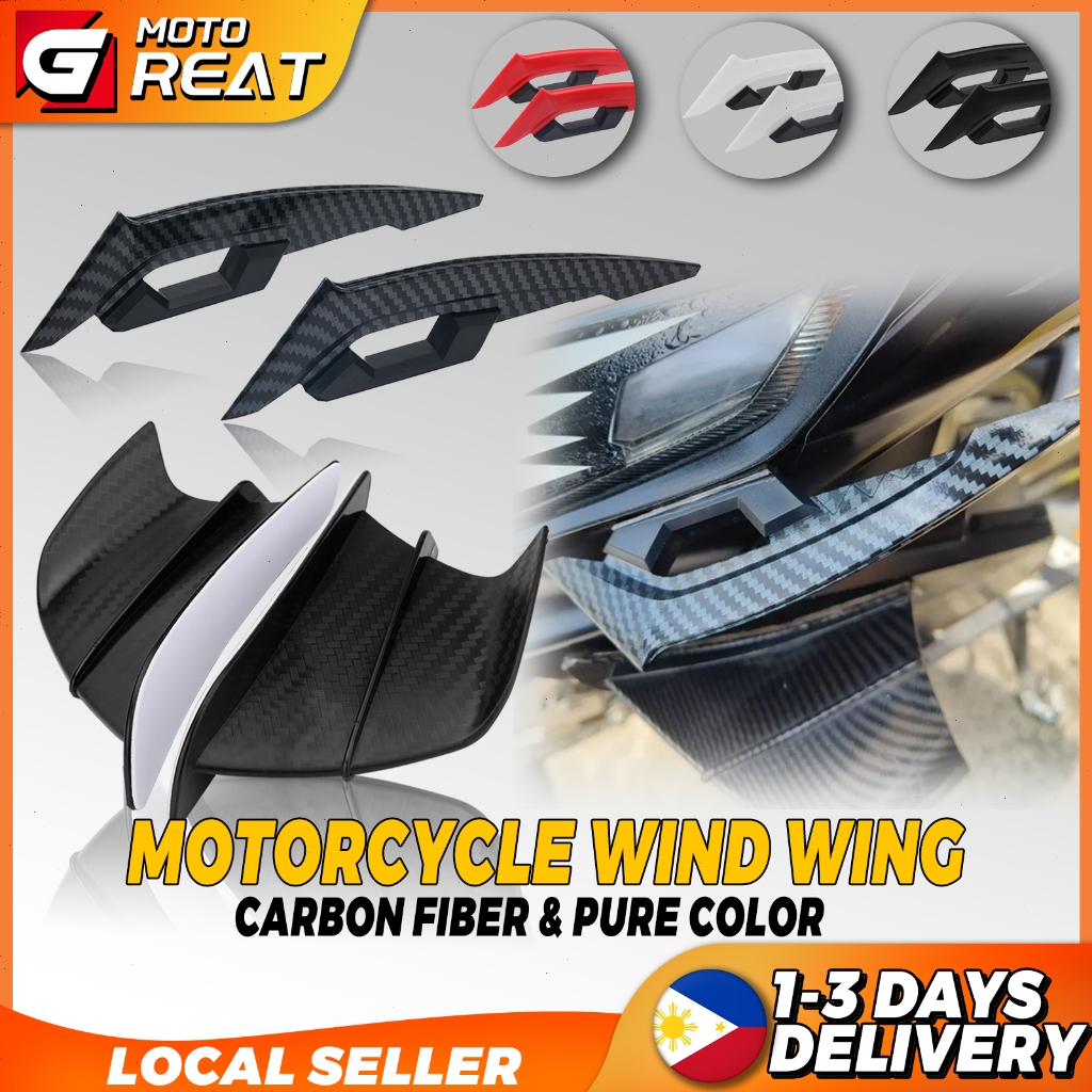 Motorcycle Fixed Winglet Wind Wing Aerodynamic Spoiler Wing Carbon ...
