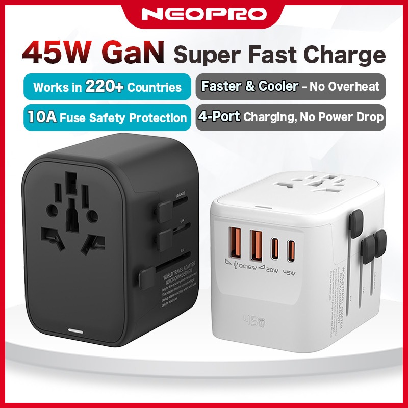 Power Adapter Fast Charger Multi Usb BAVIN PC860 65W GaN Multi