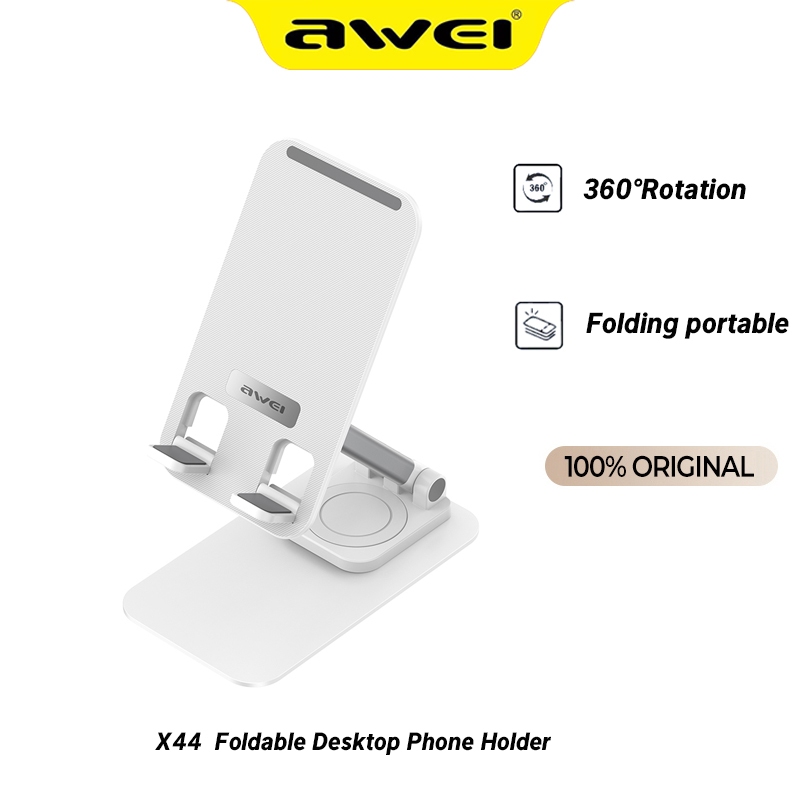 Awei X44 Adjustable Foldable 360° Rotating Desktop Phone Stand ...