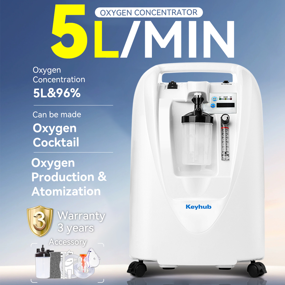 Keyhub Oxygen Concentrator 5L + Bottle Humidifier + Nasal Oxygen ...