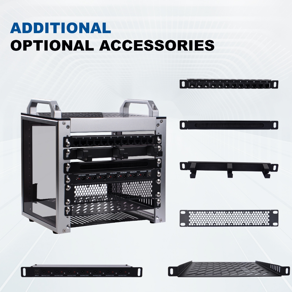 DeskPi RackMate T0 Rackmount, 10 Inch 4U Server Cabinet for Network ...