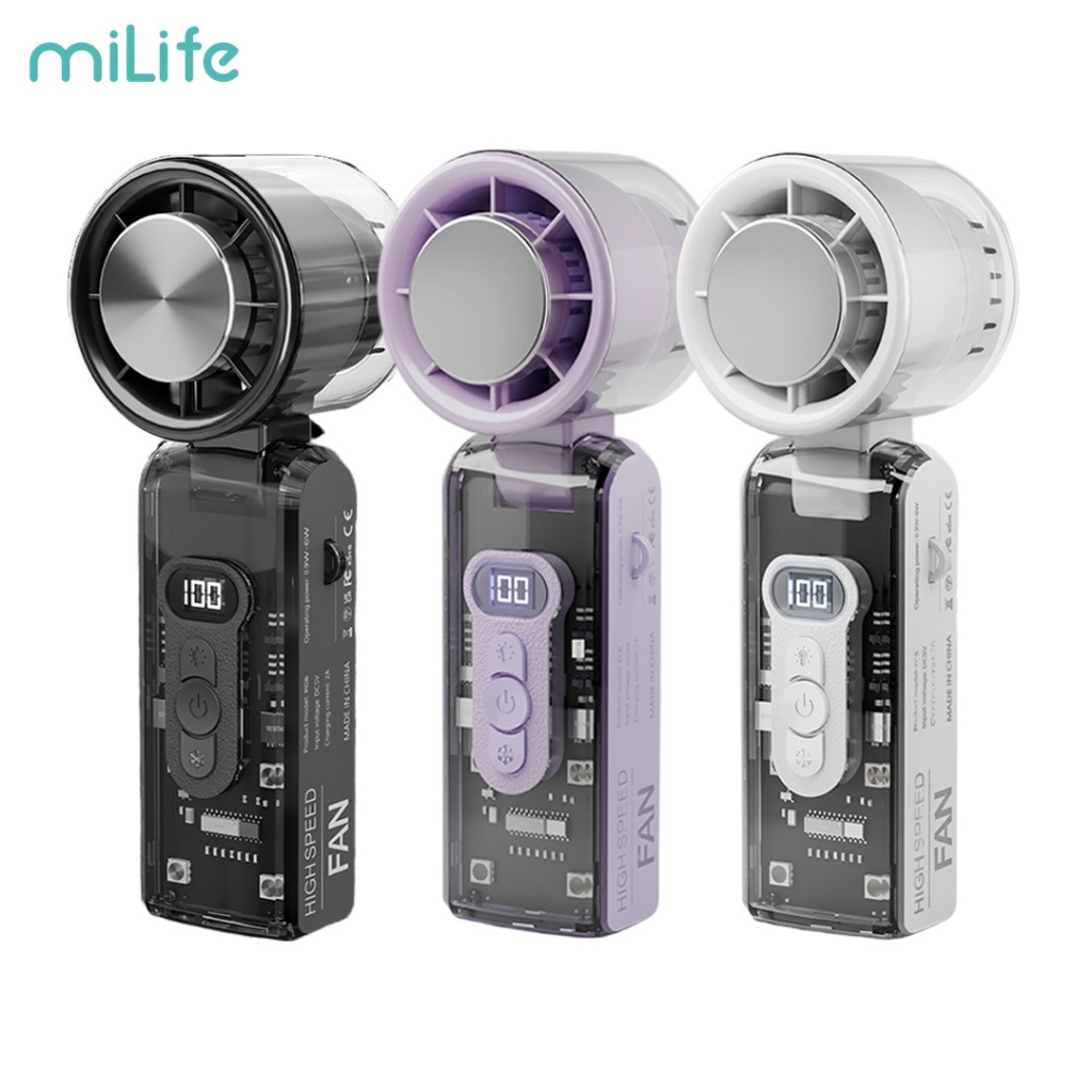 MiLife Foldable High Speed Fan LED Display & Lighting TEC Ice-Ceramic ...