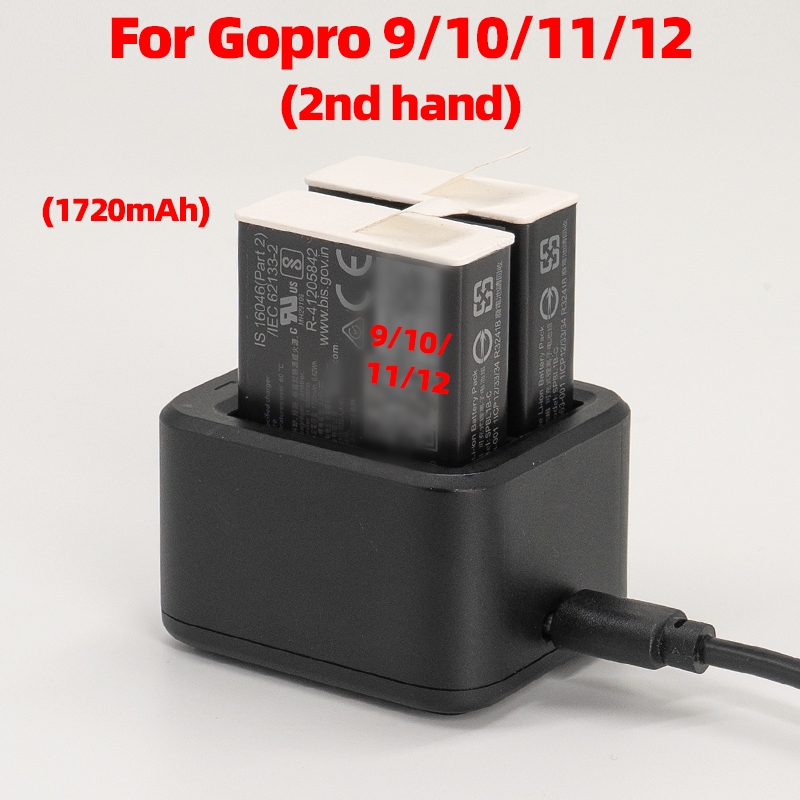 Dual Charger Hub For Gopro Hero 10 11 12 Black Action Camera
