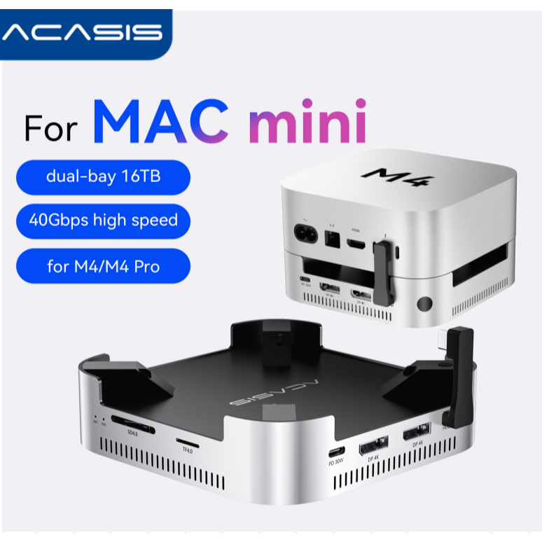 ACASIS 40Gpbs Enclosure Docking Station - USB-C Hub with 2xDP, SD/TF 3. ...