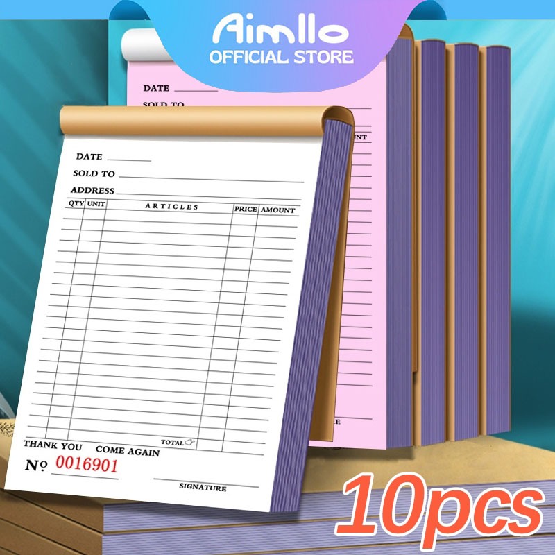 10/20Pcs Duplicate Receipt Sold Receipt Sold Business Delivery Note ...