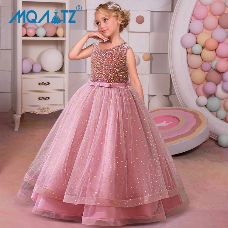 pink dresses for 12 year olds Fancy Flower Girl Dress Kids Lace Applique Pageant Party Ball Gown Blush Size 2: Clothing, Shoes & Jewelry Q2Will the material be thin Pretty Handmade Girly Pink Cute