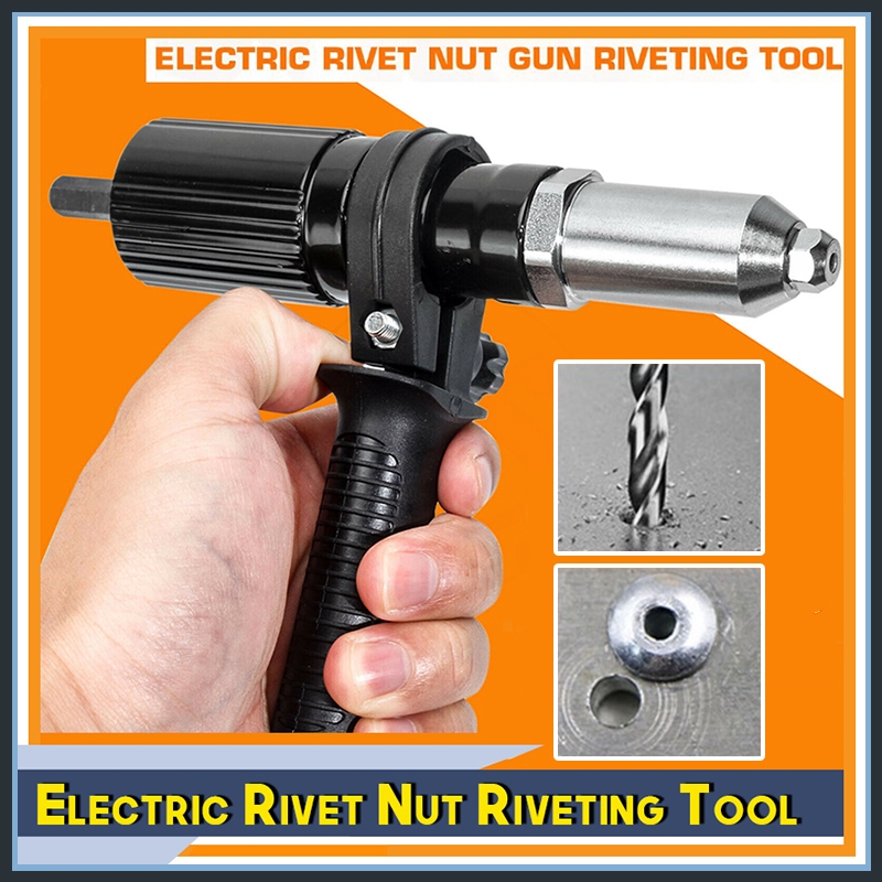 Electric Rivet Nut Tool Kit with Drill Adapter Cordless Riveting ...